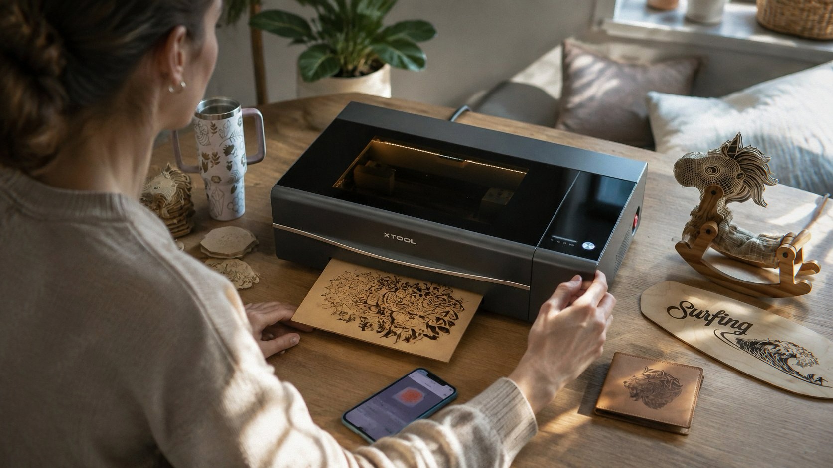xTool P2S 55W CO2 Laser Cutter
